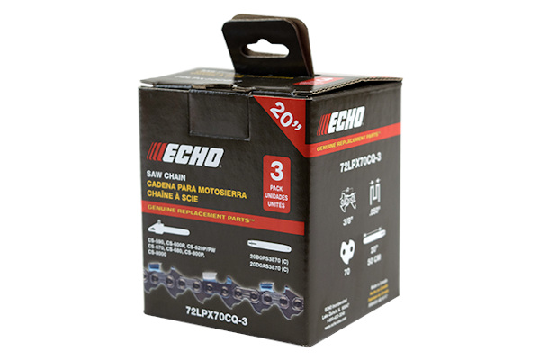 Echo | 3-Pack Chains | Model 20" – 3 Pack Chain - 72LPX70CQ-3 for sale at H&R Agri-Power, Kentucky, Illinois, Tennessee, Alabama, Mississippi and Indiana