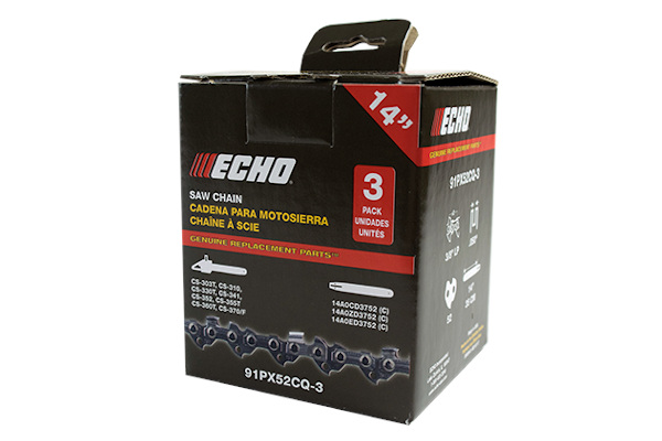 Echo | 3-Pack Chains | Model 14" – 3 Pack Chain- 91PX52CQ-3 for sale at H&R Agri-Power, Kentucky, Illinois, Tennessee, Alabama, Mississippi and Indiana