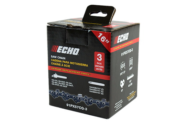 Echo | 3-Pack Chains | Model 16" – 3 Pack Chain - 91PX57CQ-3 for sale at H&R Agri-Power, Kentucky, Illinois, Tennessee, Alabama, Mississippi and Indiana