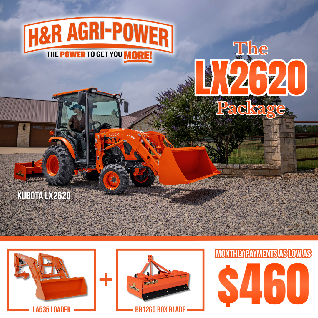 Take Advantage Of The Kubota LX2620 Package Deal!