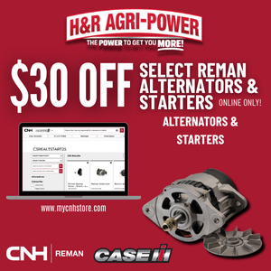 $30 OFF ALTERNATORS & STARTERS (ONLINE ONLY)