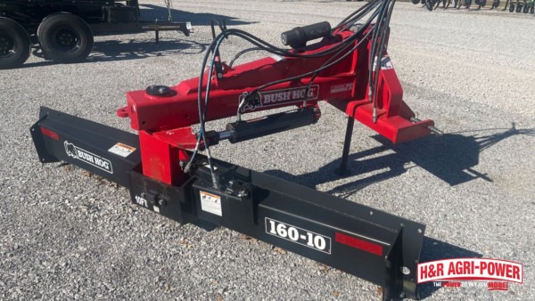 Bush Hog 160-10 rear blade on gravel lot for property maintenance and grading work