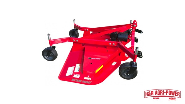 Bush Hog HDTH8 finishing mower attachment shown on a white background for pre-season equipment maintenance