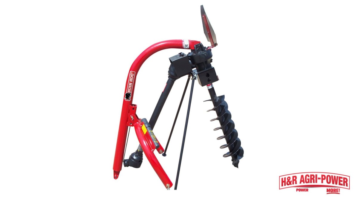 bush hog post hole digger auger attachment