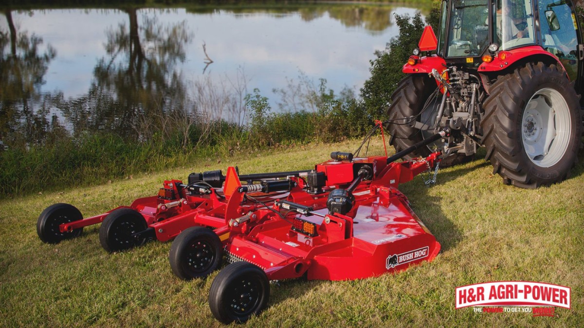bush hog rotary cutter tractor pond clearing