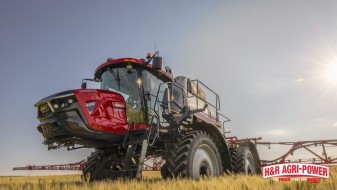 case ih patriot sprayer crop field