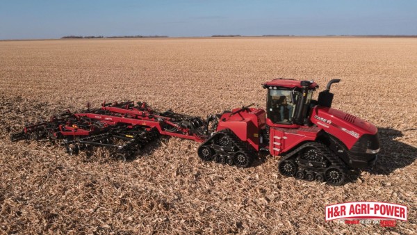 Case IH Steiger tractor with tillage equipment working through heavy crop residue