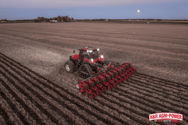 Case IH tractor operating tillage equipment for improved soil management and field efficiency in large-scale farming