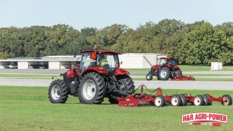 case ih tractor wide rotary cutter field