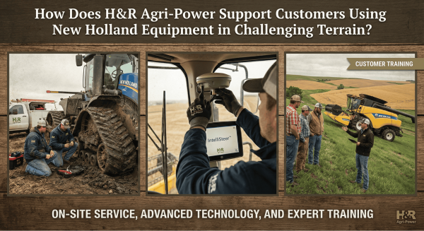 H&R Agri-Power team providing field support and IntelliSteer™ setup.