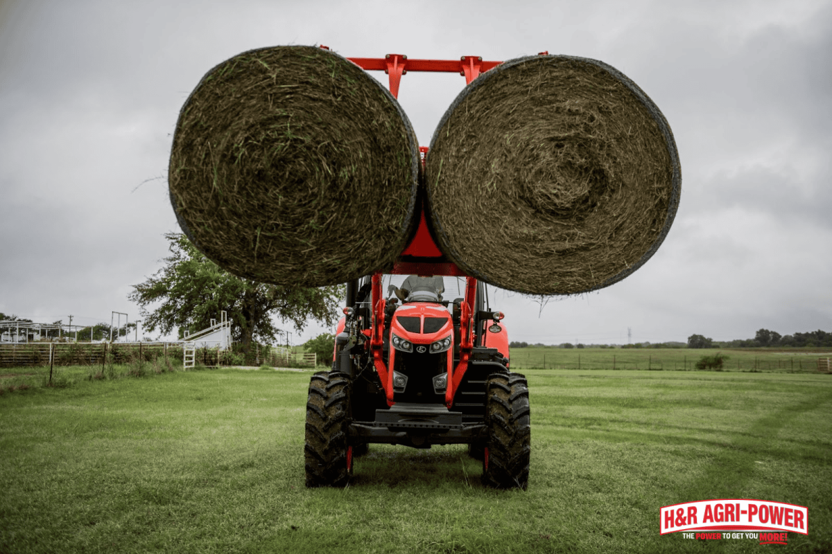 kubota tractor hydraulics heavy lift hay bales