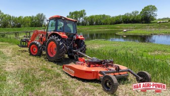 kubota tractor land pride brush hog pasture