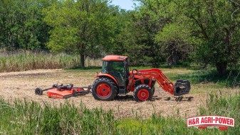 kubota tractor land pride bush hog wide field