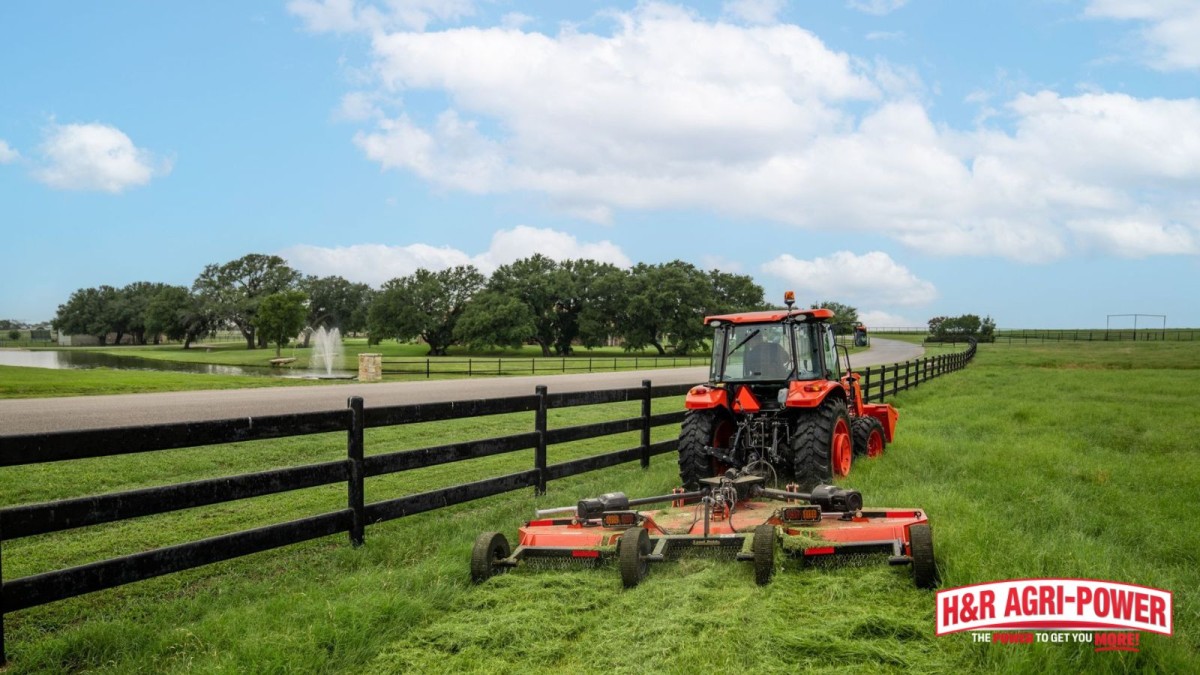 kubota tractor rotary cutter acreage maintenance