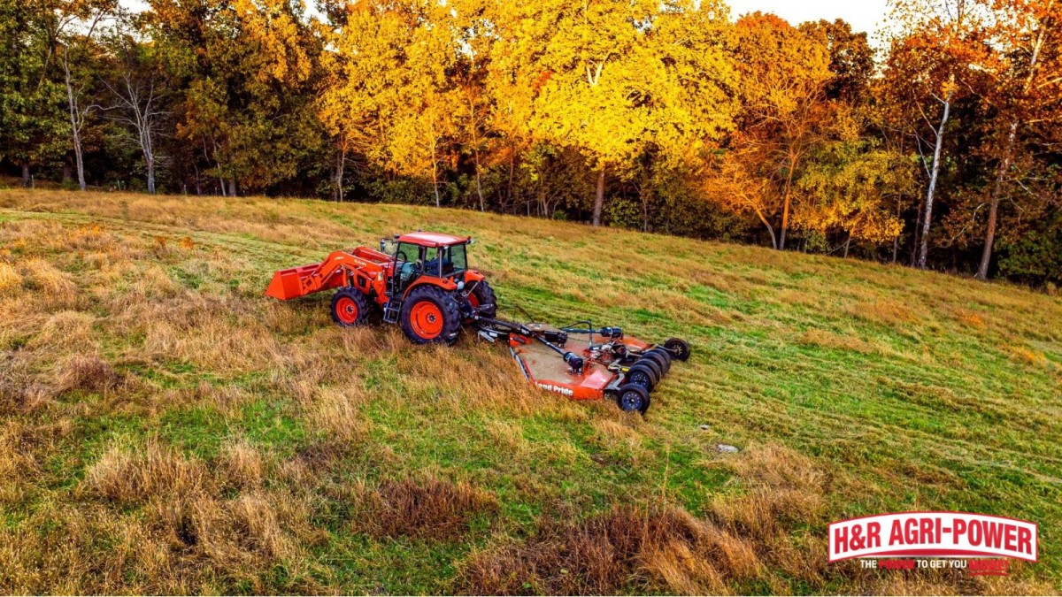 kubota tractor rotary cutter food plot clearing