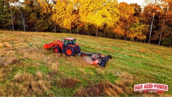 kubota tractor rotary cutter food plot clearing