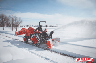 kubota tractor snow blower winter snow removal indiana