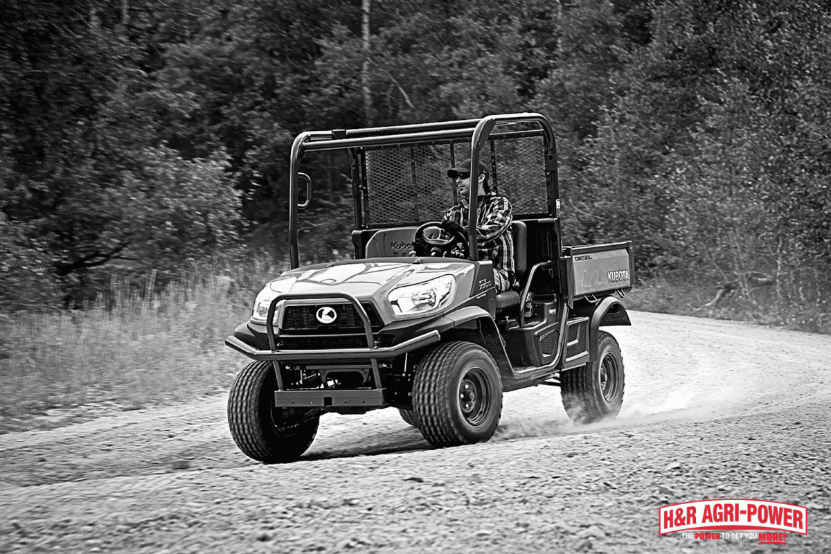 kubota utility vehicle dirt road farm use