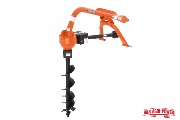 Land Pride auger attachment for Kubota equipment used for drilling and post hole digging on Kentucky farms