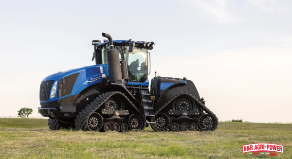 New Holland track tractor designed for rough terrain and variable climate conditions, ideal for 2026 farm equipment selection
