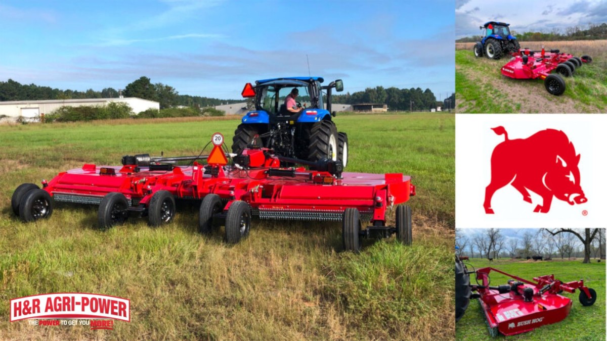 new holland tractor bush hog hunting land trails