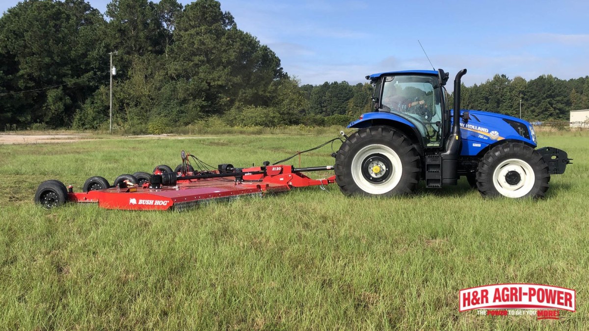 new holland tractor bush hog pasture upkeep