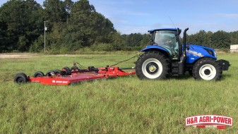 new holland tractor bush hog pasture upkeep