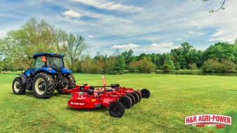new holland tractor bush hog rotary cutter field