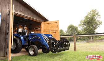 new holland tractor loader barn operation