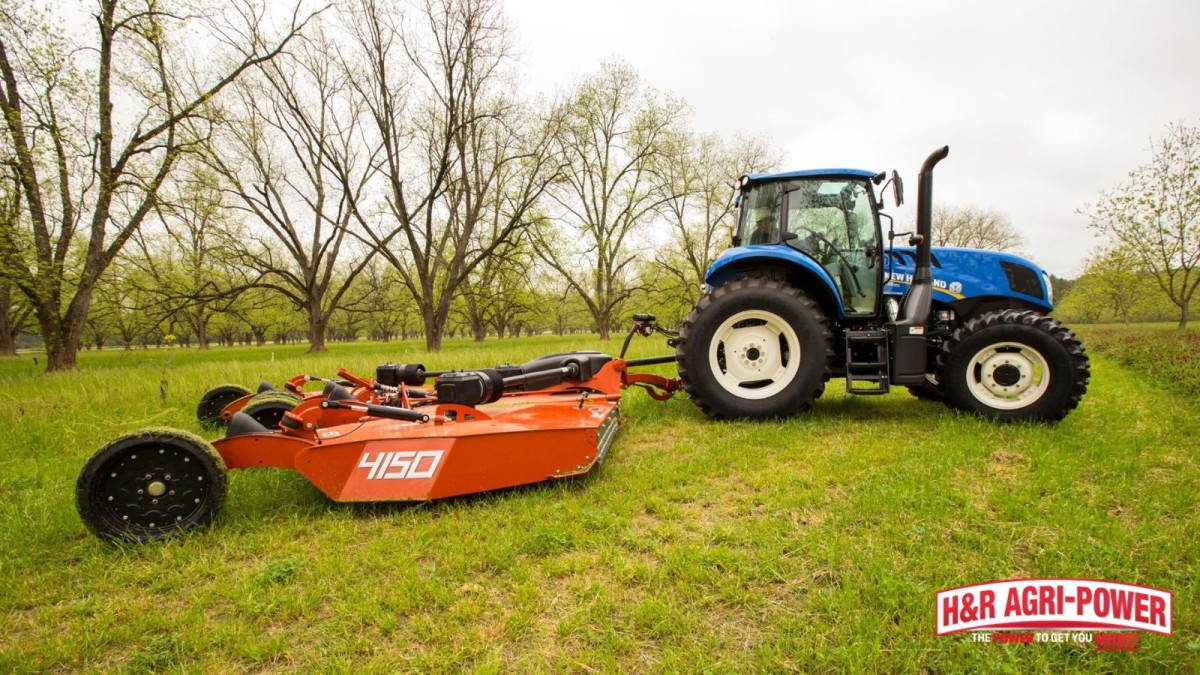 new holland tractor rhino brush hog thick grass