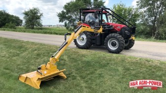 tractor boom mower roadside brush clearing