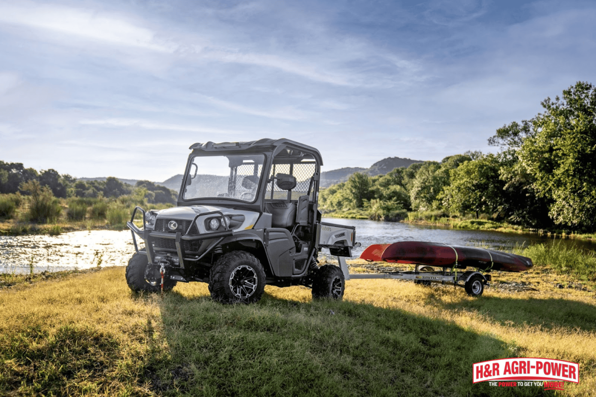 utility vehicle towing trailer kentucky farm