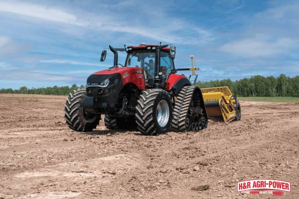 Case IH Magnum tractor performing heavy field work, showcasing power, traction, and versatility for large-scale farming operations