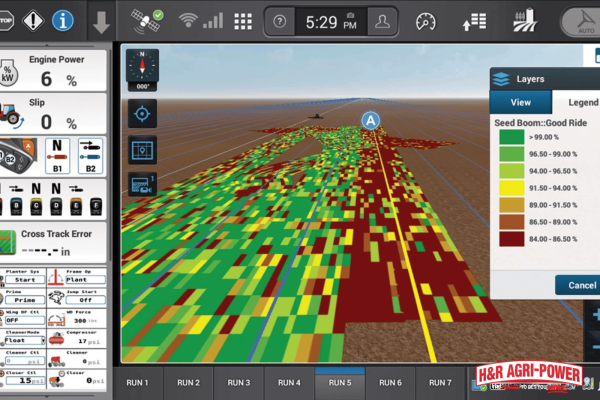 Case IH tractor planting crops with advanced power upgrades and precision agriculture technology in a cultivated field